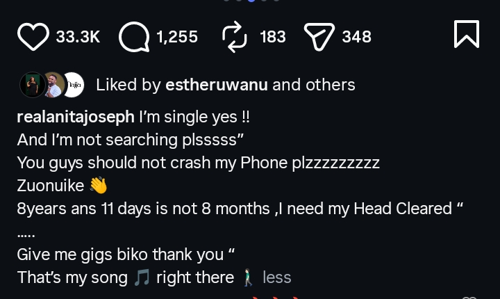 I'm single and not searching - Anita Joseph tells men after marriage crash