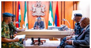 Tinubu in closed-door meeting with service chiefs Tinubu in closed-door meeting with service chiefs