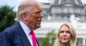 Trump gushes over press secretary’s ‘lips’ Trump gushes over press secretary's 'lips'