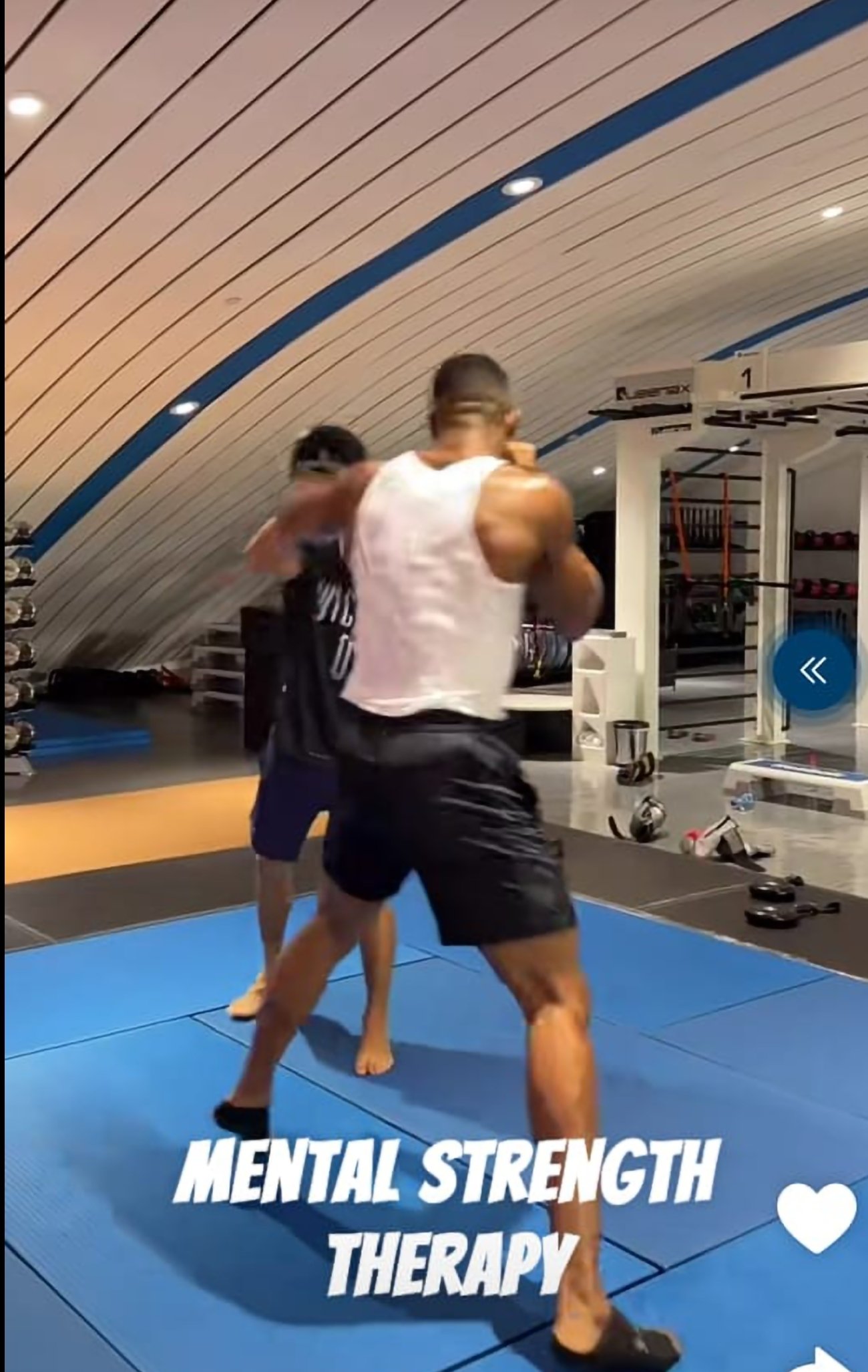 Anthony Joshua returns to training days after crash