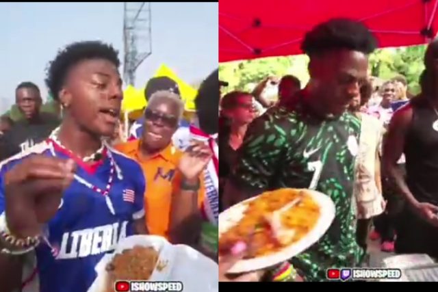 IShowSpeed rates Nigerian Jollof over Liberia's