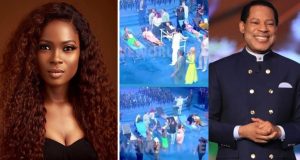 Jemima Osunde reacts to video of Pastor Chris healing 10 crippled people Jemima Osunde reacts to video of Pastor Chris healing 10 crippled people