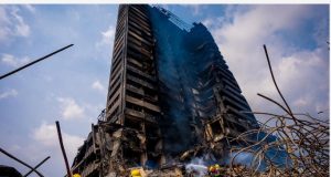 Sanwo-Olu orders demolition of fire-ravaged GNI building Sanwo-Olu orders demolition of fire-ravaged GNI building