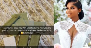 Priscilla Ojo rants over stolen Van Cleef Priscilla Ojo express outrage over stolen Van Cleef at wedding