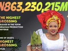 Toyin Abraham’s ‘Oversabi Aunty’ hits N863 million, becomes her highest-grossing film Toyin Abraham’s ‘Oversabi Aunty’ hits N863 million, becomes her highest-grossing film