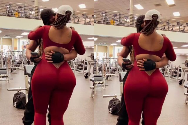 Bolanle Ninalowo hits the gym with new partner