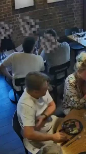 Dad caught ‘plucking armpit hair’ and placing it on food to get free meal