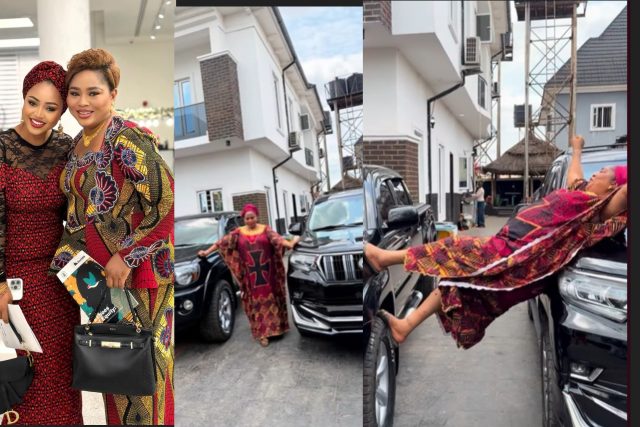 Regina Daniels gifts mum two cars on Valentine eve Regina Daniels gifts mum two cars on Valentine eve