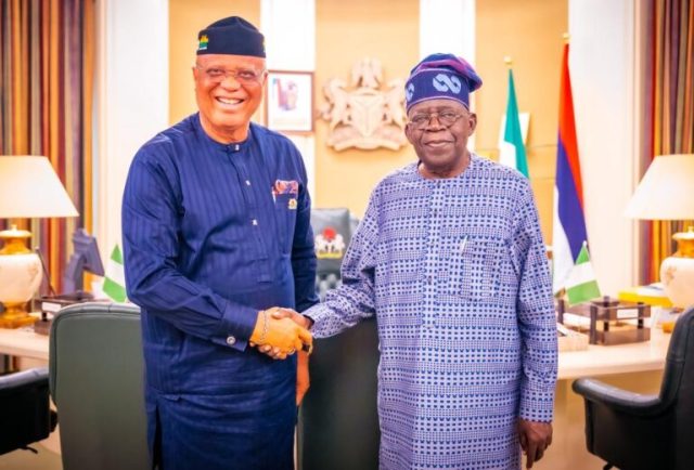 Governor Umo Eno visits Tinubu at Aso Rock