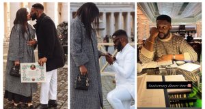 Ebuka re-proposes to Cynthia in Rome on 10th anniversary