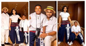 Tonto Dikeh & Churchill cfome together for Son’s 10th birthday