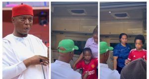 Ned Nwoko shares sports day video with Regina Daniels’ sons