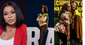 Bimbo Oshin beams with joy as daughter graduates from university