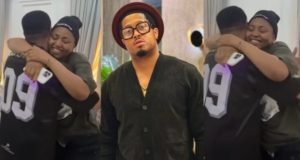 Mike Ezurounye shares heartfelt moment with Regina Daniels on movie set