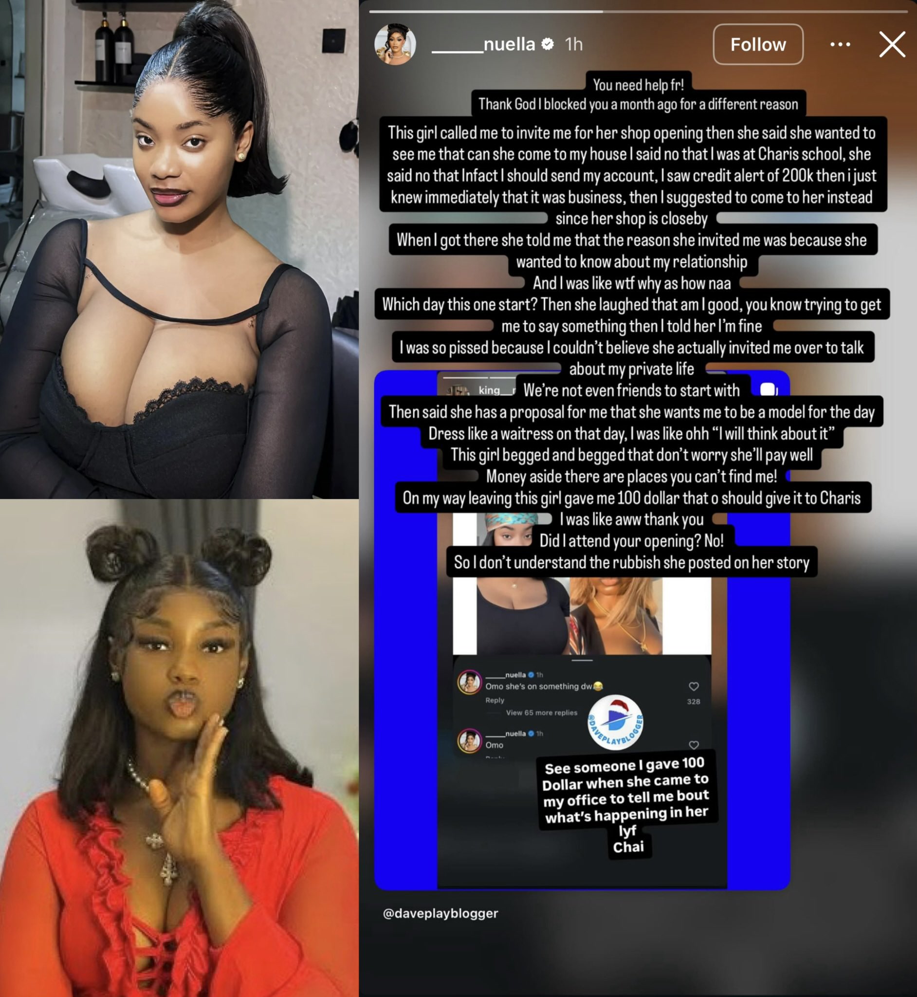 Carter Efe’s babymama fires back at King Mitchy over drama