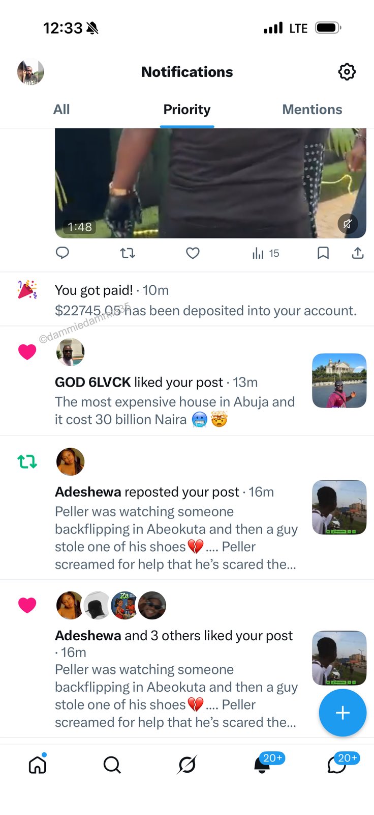 Popular X influencer earns N32m as payout