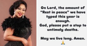 Biodun Okeowo prays to God against untimely de.ath