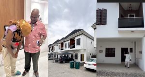 Yhemolee gifts father Lekki house Yhemolee gifts father new mansion in Lekki