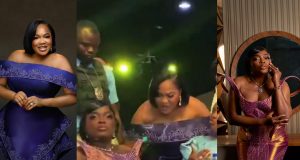 Funke Akindele SNUBS Toyin Abraham Funke Akindele snubs Toyin Abraham at Iyabo Ojo's movie premiere
