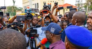 Governor Okpebholo joins protesters against Power outages Governor Okpebholo joins protesters against Power outages
