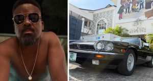 Kunle Afolayan shows off his vintage car Kunle Afolayan shows off his vintage car