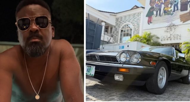 Kunle Afolayan shows off his vintage car