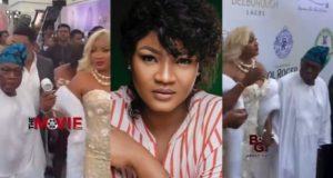 For the first time ever, Obasanjo attends a movie premiere honouring Omotola Jalade