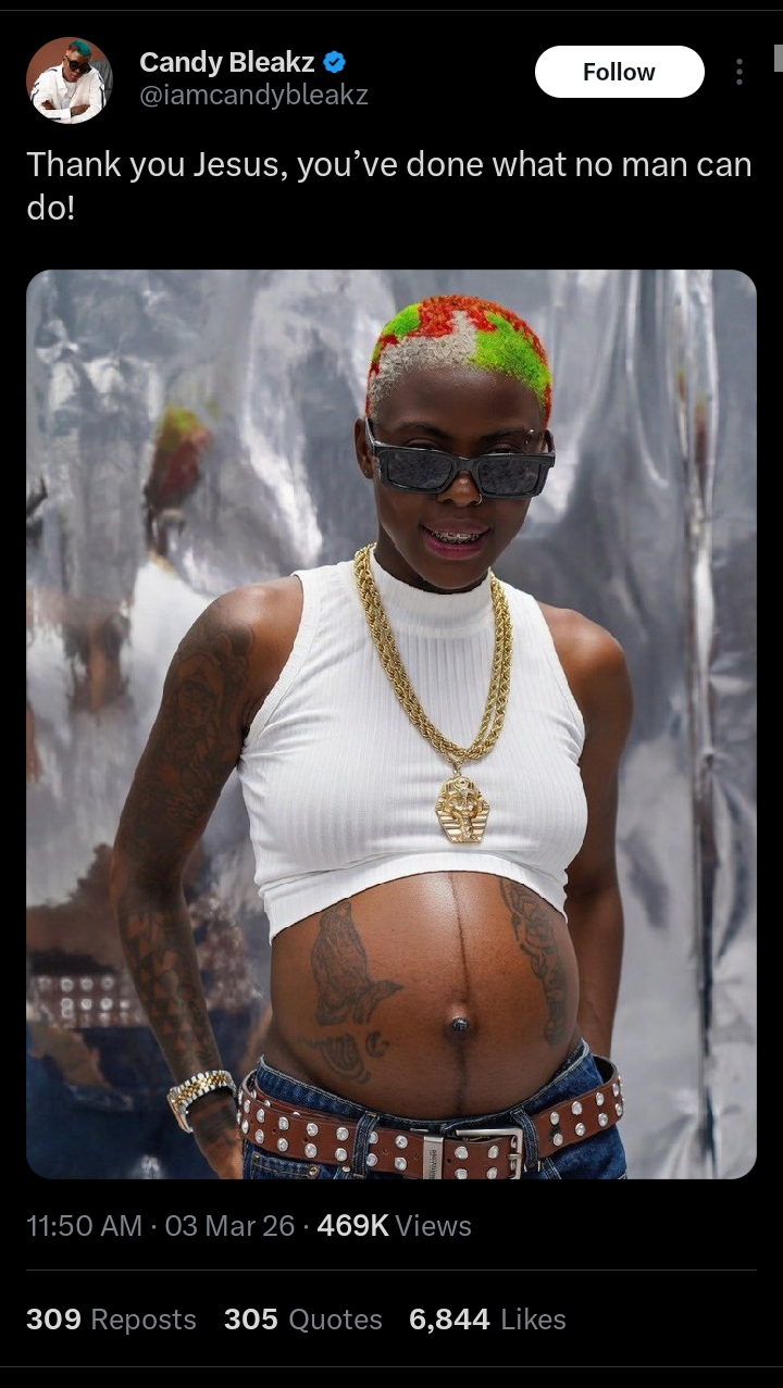 Candybleakz expecting her first child
