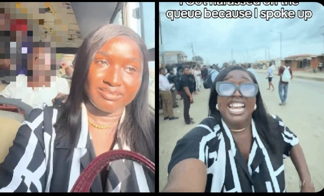 Lagos TikToker harassed while documenting long queues