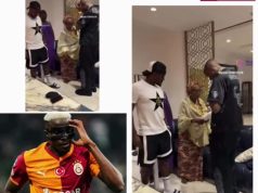 Osimhen receives prayers from Ighalo’s mum during visit Osimhen receives prayers from Ighalo's mum during visit
