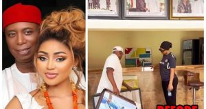 Ned Nwoko takes down photos of Regina Daniels off Abuja home Ned Nwoko takes down photos of Regina Daniels off Abuja home
