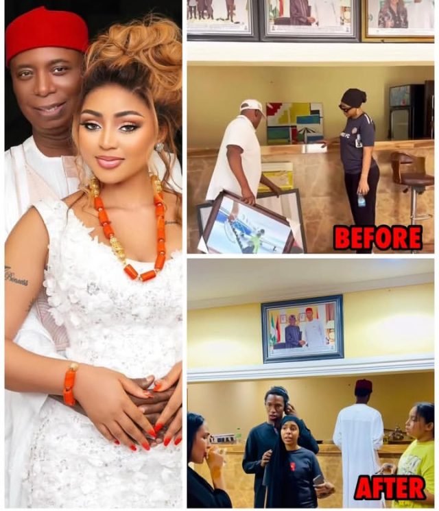 Ned Nwoko takes down photos of Regina Daniels off Abuja home