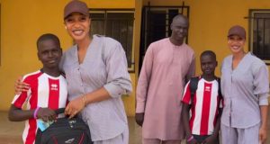 Tonto Dikeh sponsors student’s education, empowers father with N1M Tonto Dikeh sponsors student's education, empowers father with N1M