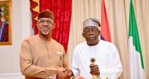 Governor Dapo Abiodun presents “Sword of Jagaban” to Tinubu Governor Dapo Abiodun presents "Sword of Jagaban" to Tinubu