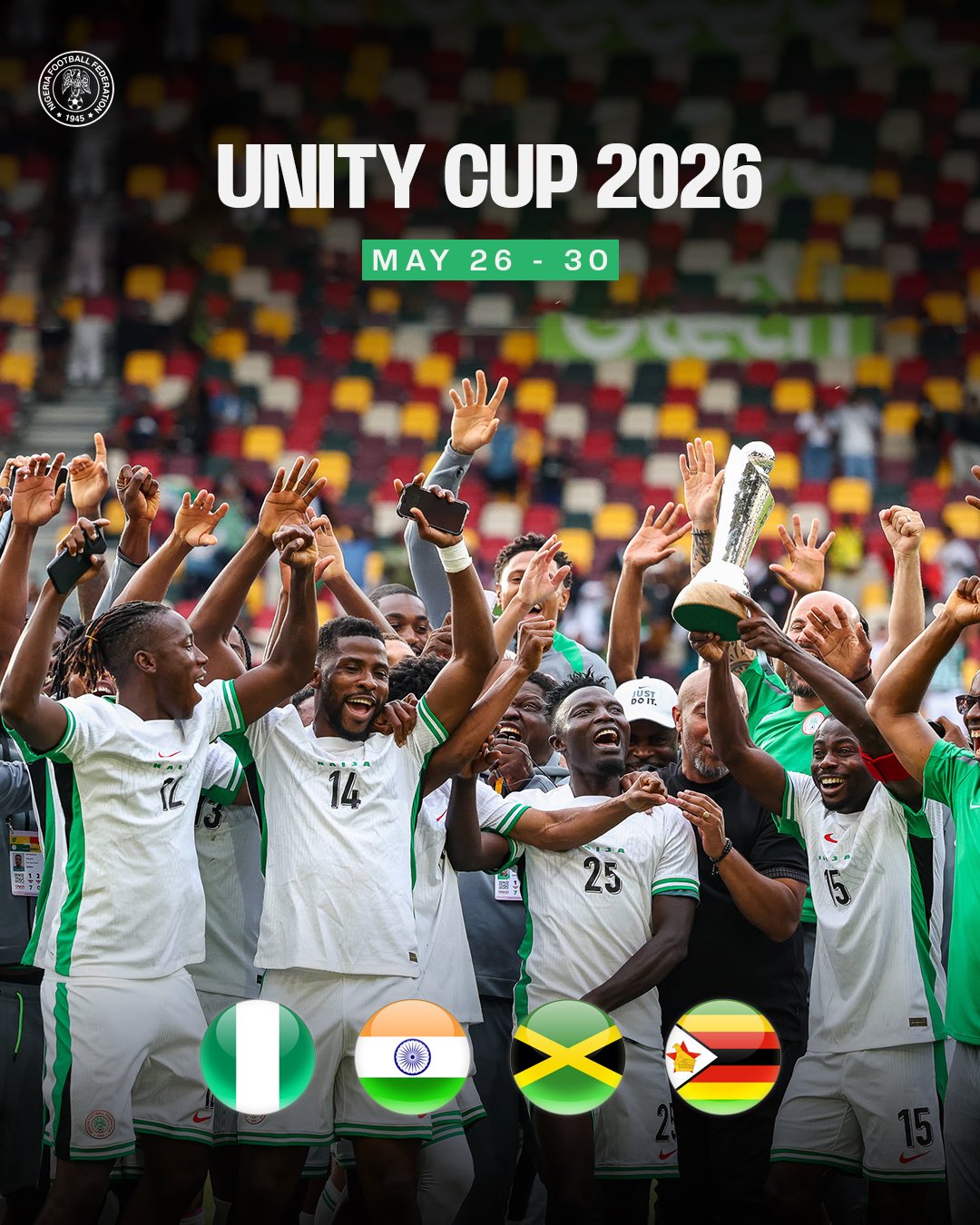Nigeria, Jamaica, Zimbabwe and India set for Unity 2026 tournament