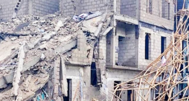 Three storey building collapses in Abuja