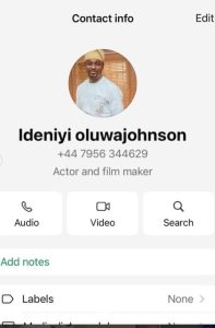 Adeniyi Johnson raises alarm over impersonation scam