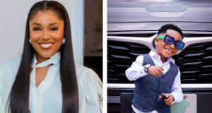 Biola Bayo prays for son @ THREE Biola Bayo prays for son @ THREE