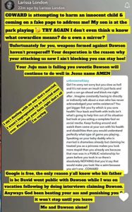 Davido’s baby mama, Larissa accuses an unnamed person of trying to use ‘juju’ on her son