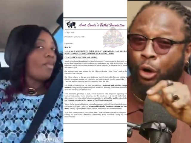 Mayowa sues Ex husband, Roby Ekpo for N100m