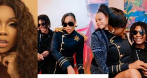 Kaffy overwhelmed as kids experience Michael Jackson’s legacy at Michael “biopic premiere” Kaffy and her kids at Michael Jackson’s biopic premiere