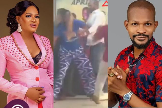 Drama in Lagos as Funmi Bank Anthony, Uche Maduagwu Feud Turns Physical
