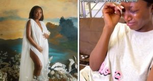 Ini Dima Okojie shares emotional moment she found out she is pregnant Ini Dima Okojie shares emotional moment she found out she is pregnant