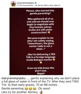 Mary Njoku questions ‘gentle parenting’ style
