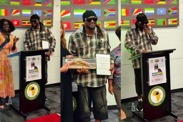 Paul Okoye gets honoured with a certificate of Recognition in Australia
