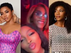 Toke Makinwa and Genevieve Nnaji share moment at birthday party