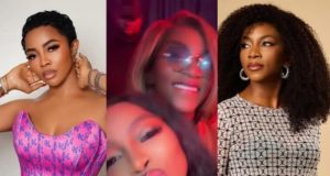 Toke Makinwa and Genevieve Nnaji share moment at birthday party