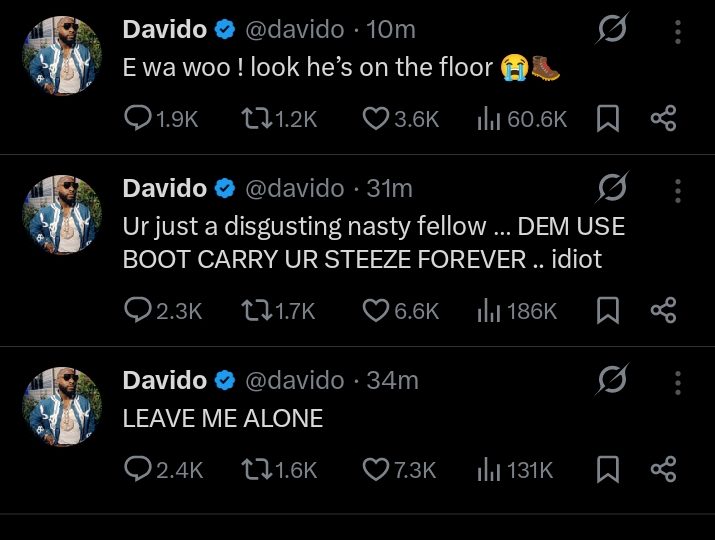 Look who's on the floor - Davido mocks Dj Tunez 