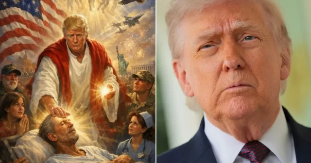 Trump deletes post depicting him as Jesus-like figure after backlash