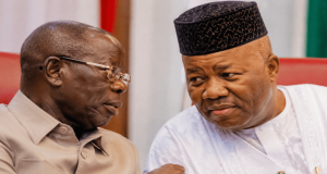 Akpabio is Senate President by error – Oshiomhole Akpabio is Senate President by error - Oshiomhole